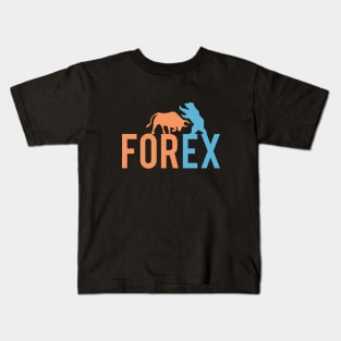 Bull vs Bear Forex market Kids T-Shirt